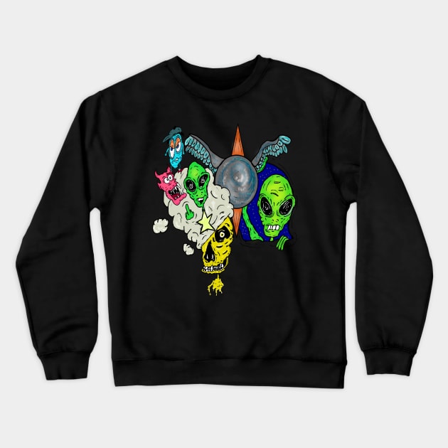 Somewhere out in space Crewneck Sweatshirt by Jimpalimpa